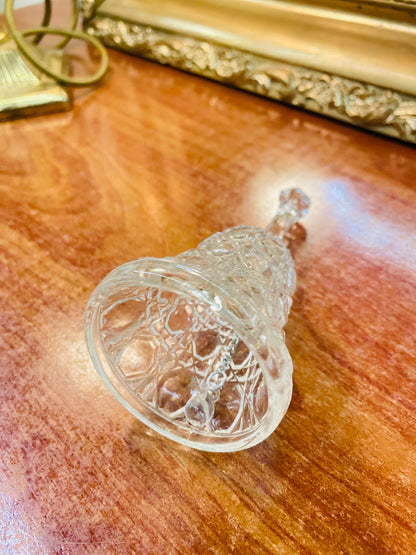 Antique textured crystal bell for decor, England