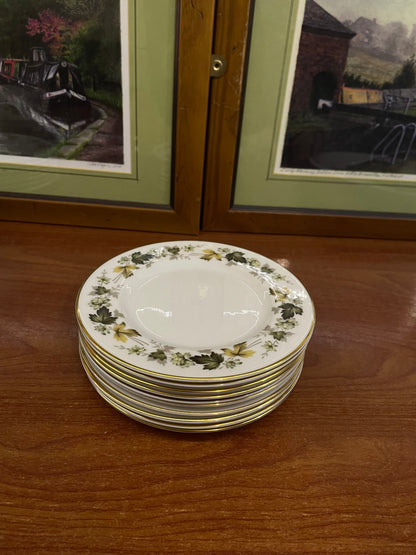 Set of 9 Royal Doultan “ larchmont” collections quarter plates , England