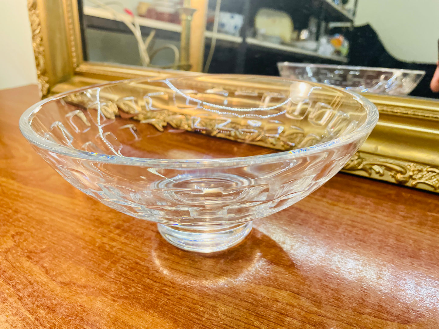 Large Serving bowl, Crystal, 5 to 6 persons serving, Oven safe, England