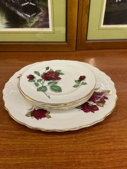 Royal vale fine bone china, ceramic cake set, England