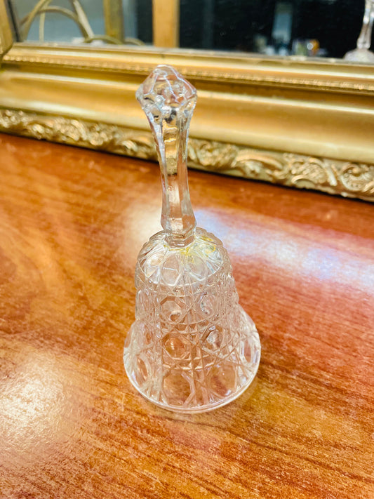 Antique textured crystal bell for decor, England