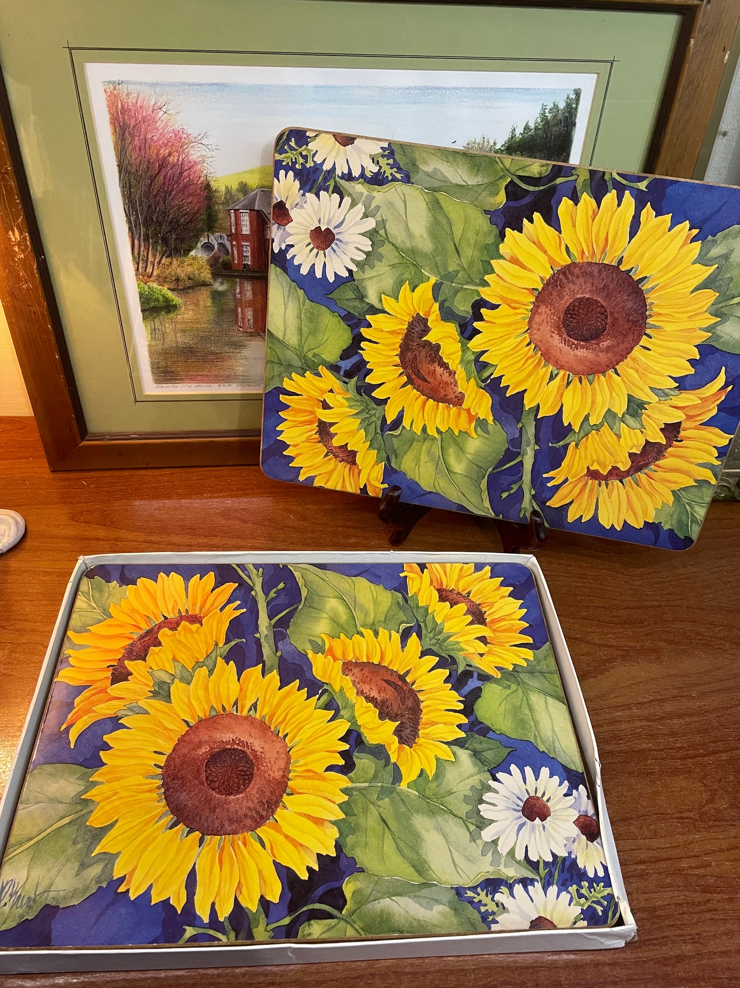 Set of 6 pimpernel harrods“ sunflower “ table mates/ coasters