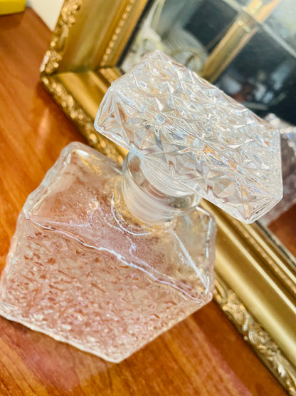 Antique crystal decanter with airtight lid , England