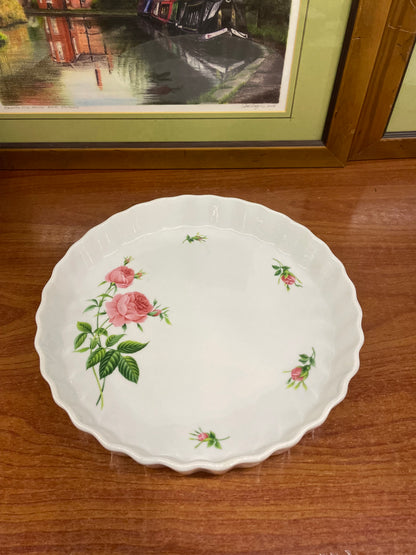 Vintage floral pie dish, Large, Oven Safe, Ceramic England