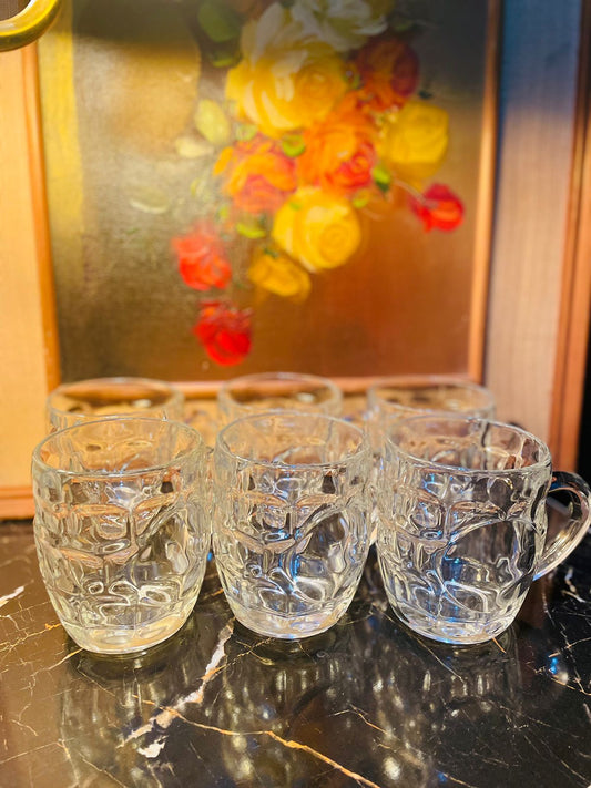 Set of 6, Tea / Coffee Mug, Glassware, Oven Safe, England