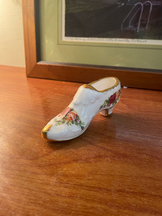 Vintage Miniature Porcelain Boot/Shoe Made in Germany, Wichita .