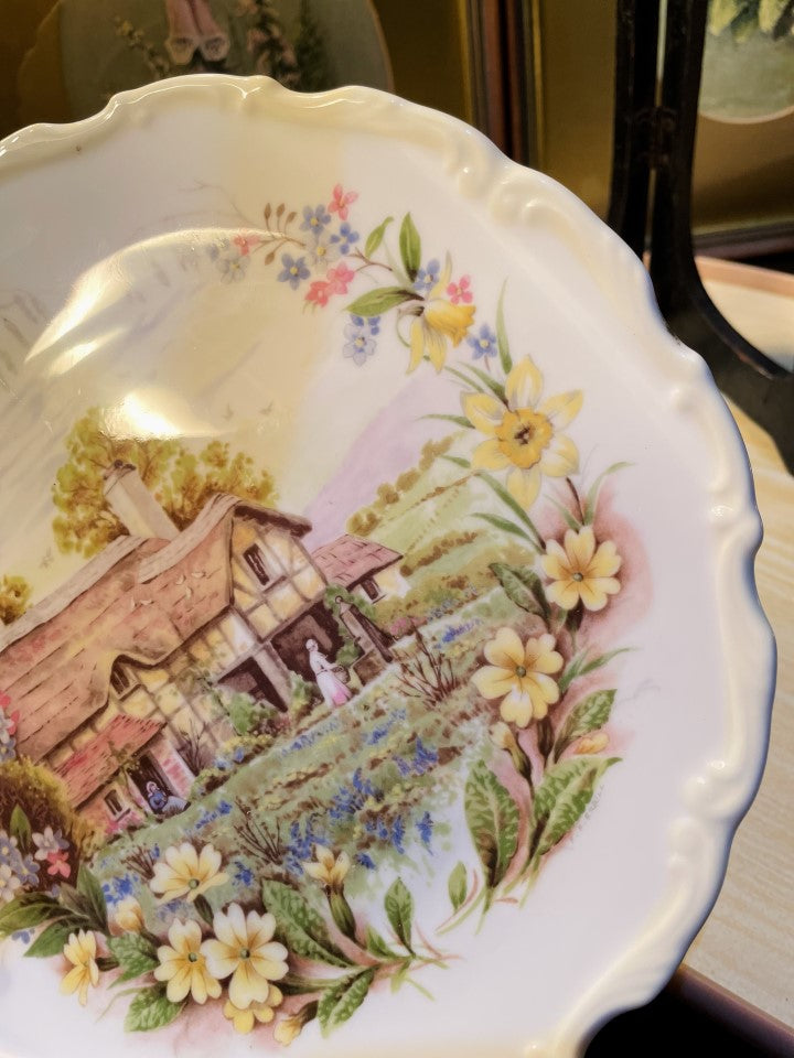 Royal Albert Cottage Garden Plate, Spring - Decorative Wall Plate 8.5 inches