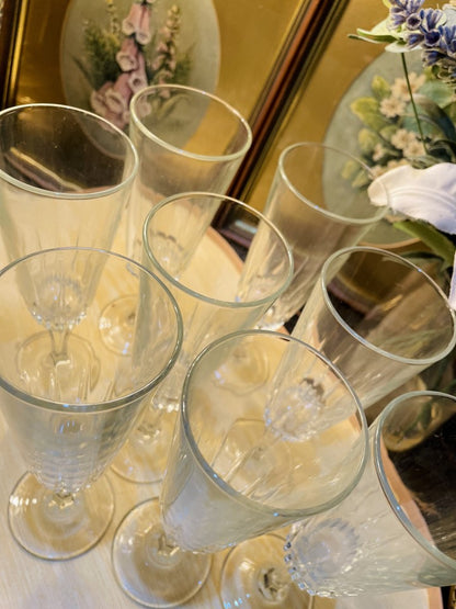 Vintage Crystal Long Stem Glass / Goblets -  Cristal d'Arques France