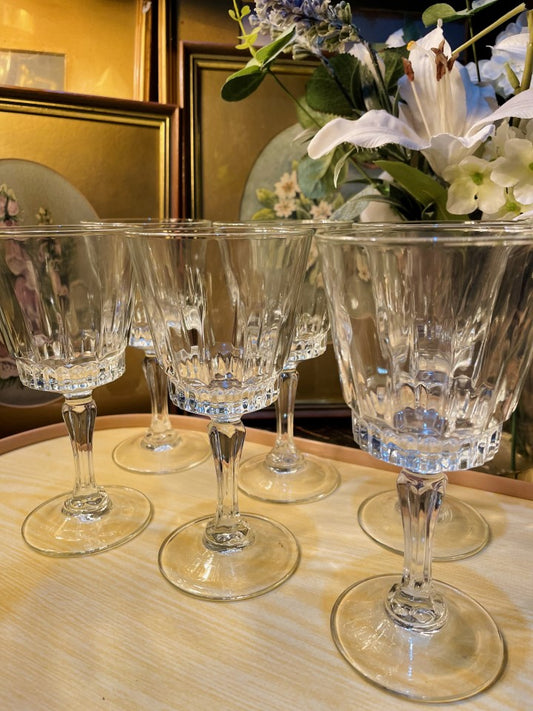 Vintage Crystal  Stem Glass / Wide Goblets -  Cristal d'Arques France