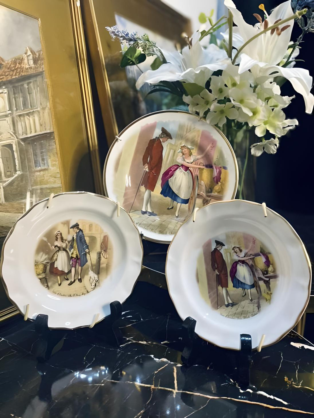 Vintage Set of 3 Decor Plates "Cries of London" series - Decorative Wall Plates