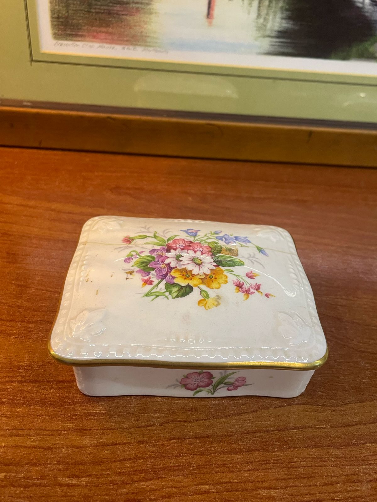 Vintage Ceramic Patum Peperium trinket box with by England, Trinket box