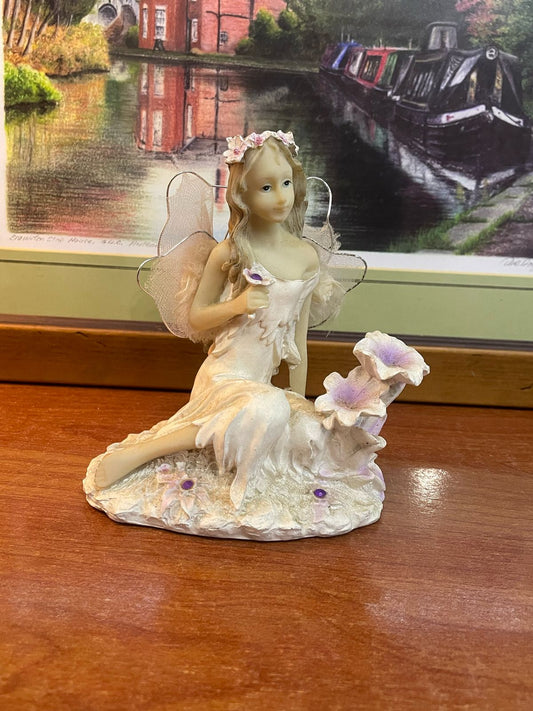 Vintage fairy garden decor, flower fairy sculpture , England