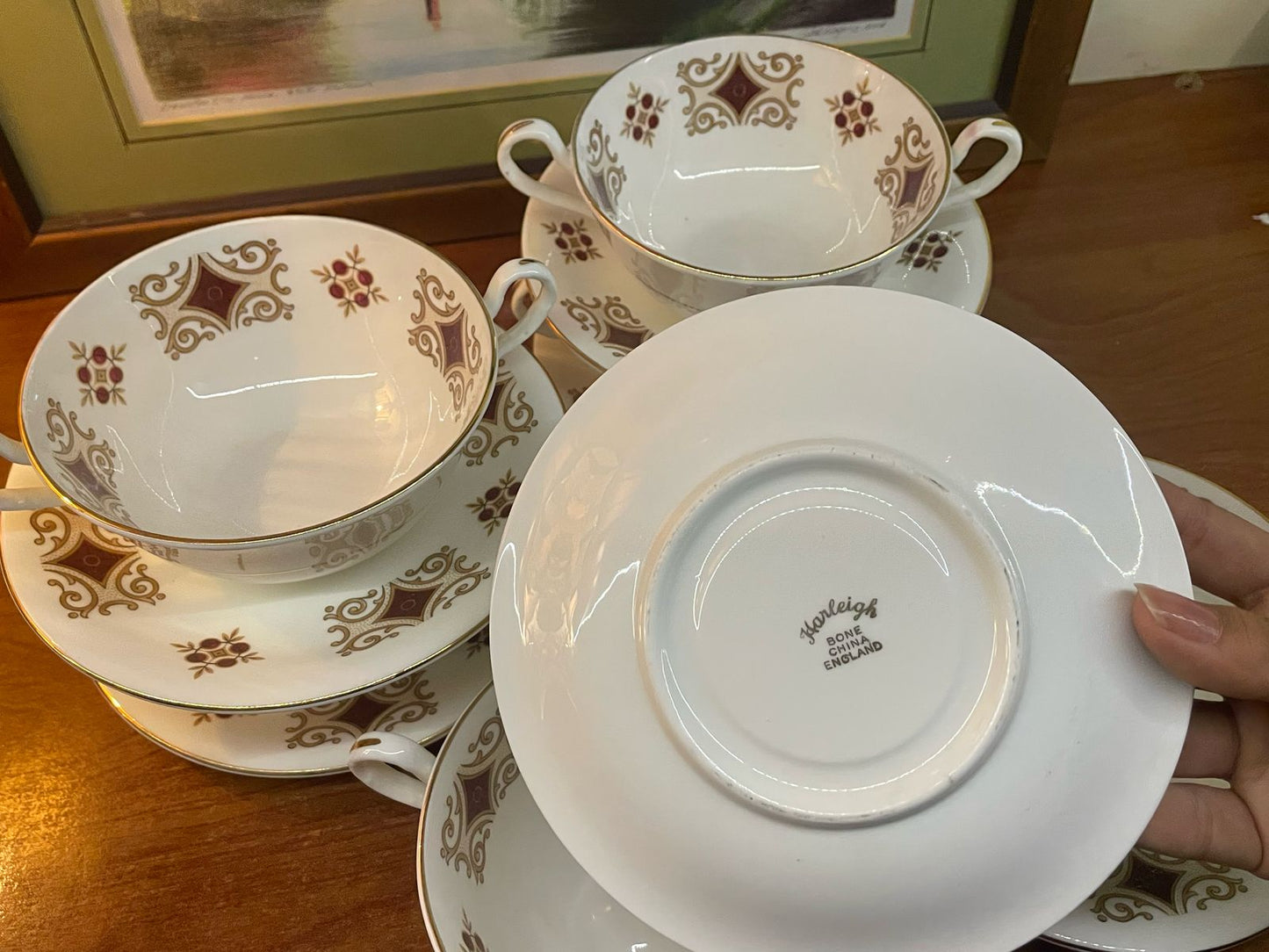 Vintage 70’s Style Bone China Tea Set for 6