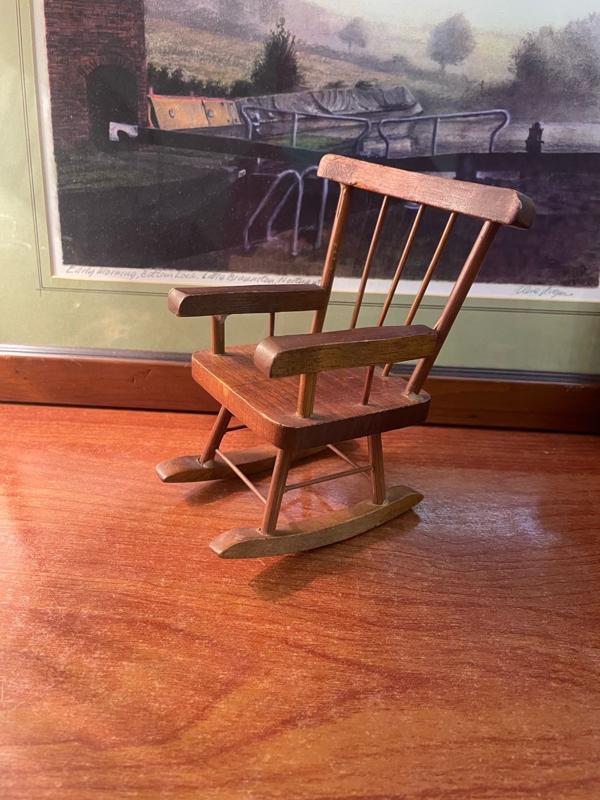 Vintage Shackman Wood Miniature rocking chair