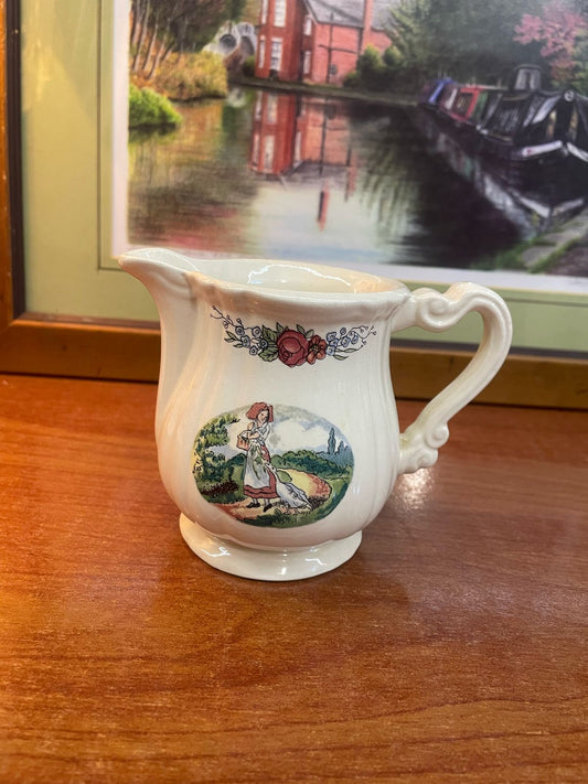 Ceramica De La Cal Pitcher Pottery Hand Painted in Puente Spain and Signed.