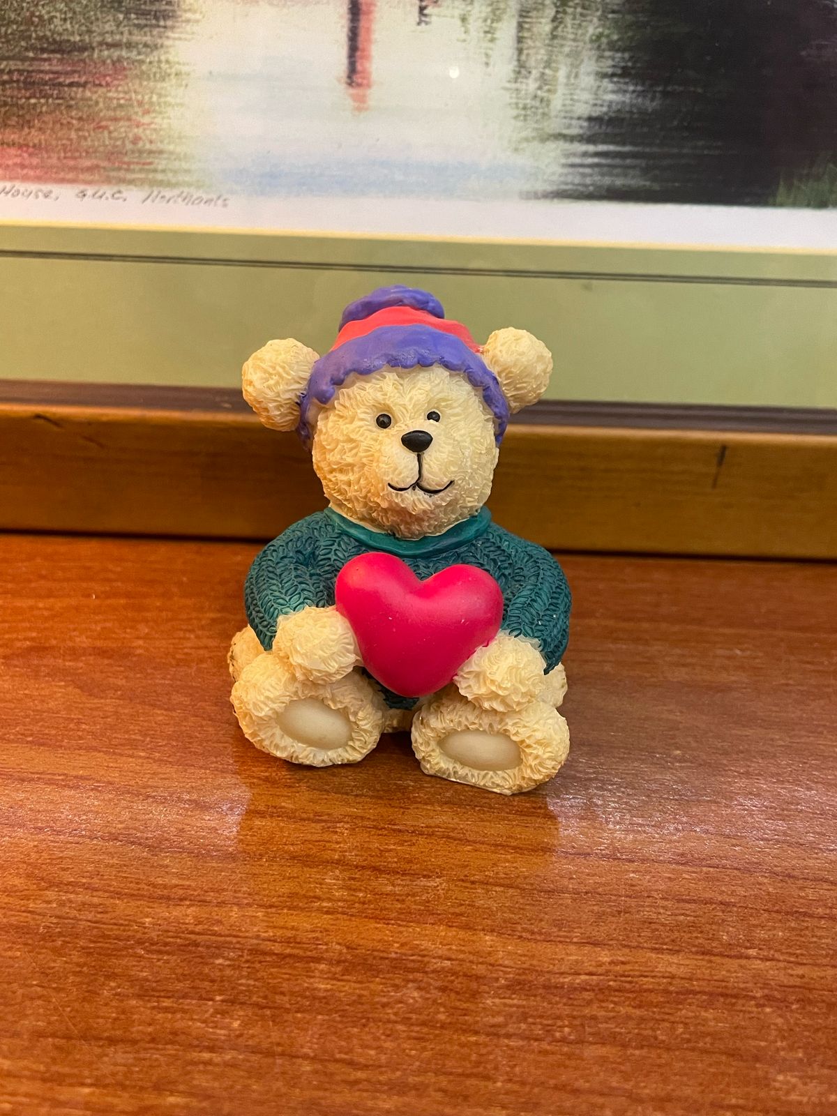 CHERISHED TEDDIE 1997 GET WELL SOON BEAR UNDER THE WEATHER FIGURINE.