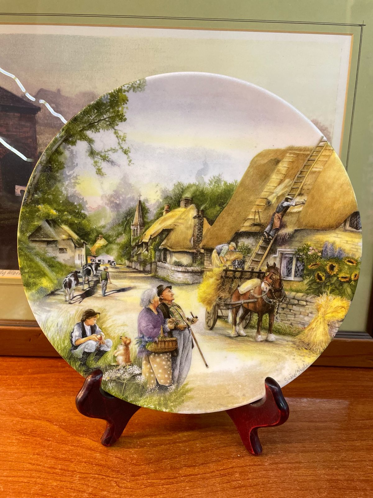 1990' Royal Doulton Old country Crafts 'The Hatcher' by Susan, wall plate, 8.5 inches