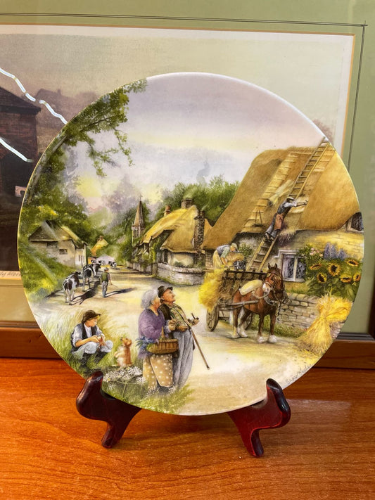 1990' Royal Doulton Old country Crafts 'The Hatcher' by Susan, wall plate, 8.5 inches