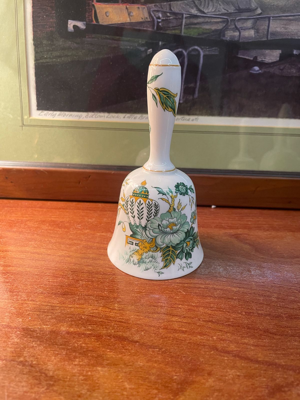 Vintage Porcelain Bell Hand Painted Made in Japan.