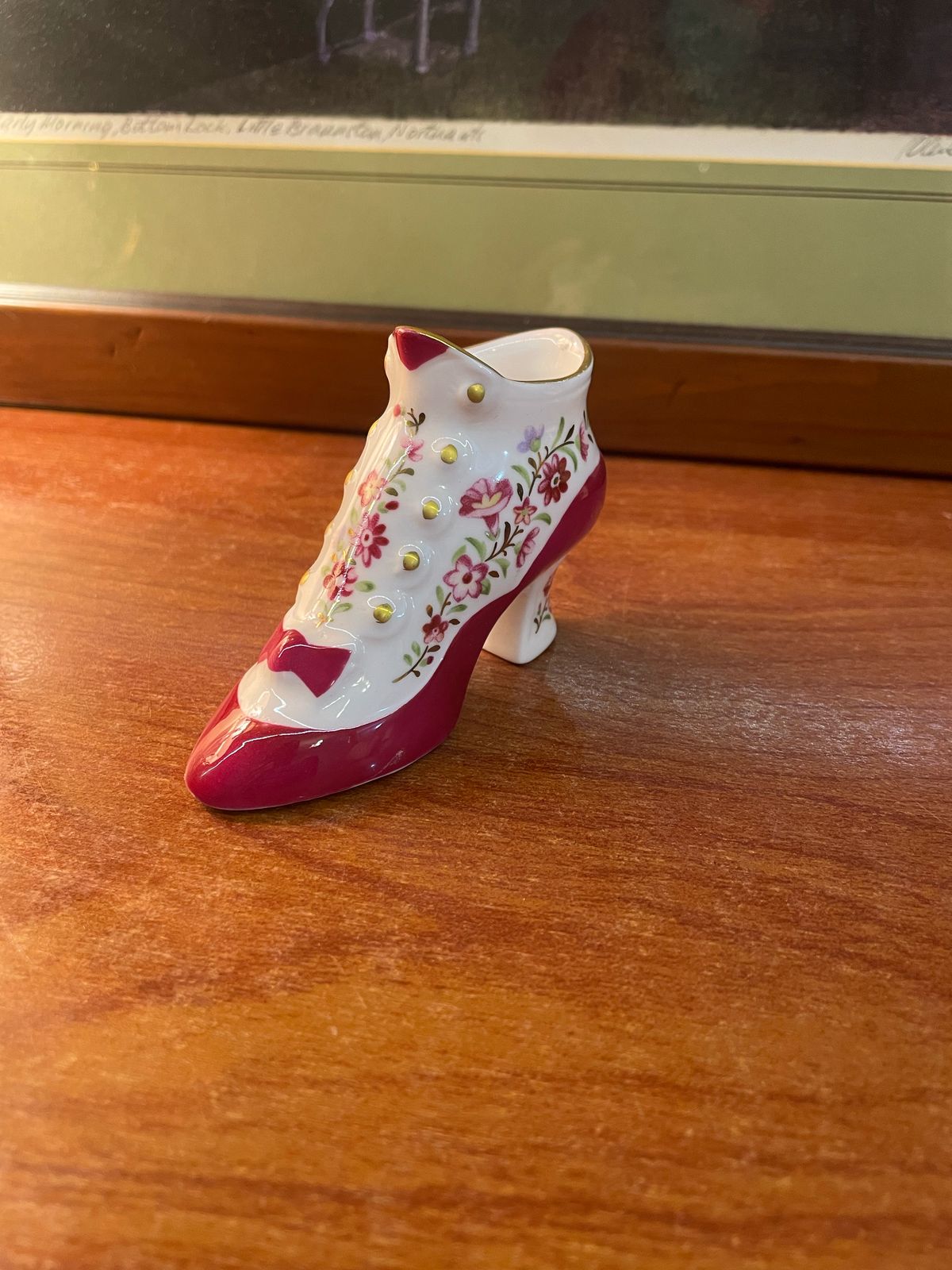 Vintage Miniature Porcelain Boot/Shoe Made in Germany, Wichita .