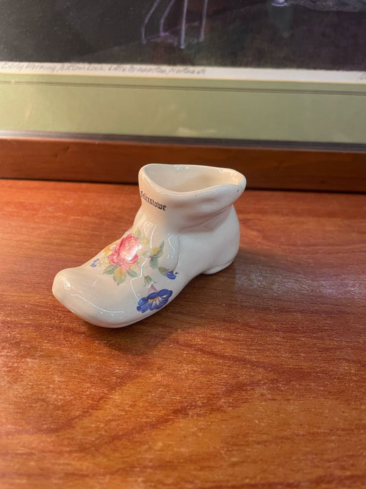 Vintage Miniature Porcelain Boot/Shoe Made in Germany, Wichita .