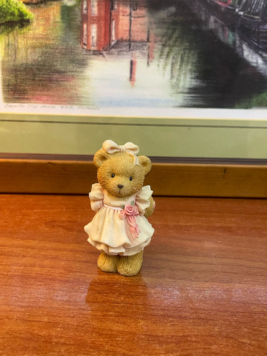 CHERISHED TEDDIES 1997 GET WELL SOON BEAR UNDER THE WEATHER FIGURINE.