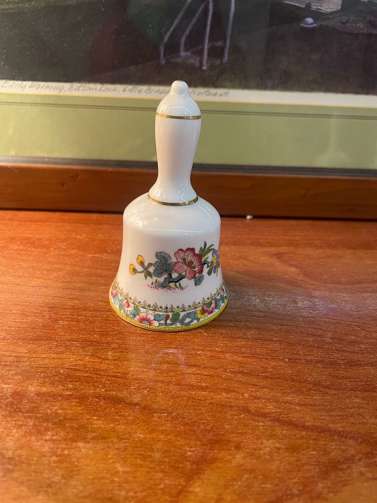 Vintage Porcelain Bell Hand Painted Made in Japan.